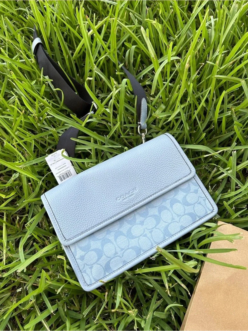 Coach CH828 Turner Colorblock Chambray Crossbody Messenger Bag unisex Blue(new)